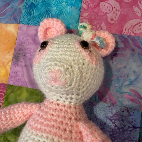 ✨HOST PICK✨Handmade Crochet Pig Toy in a Tutu - Picture 2 of 4